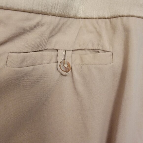 KAREN MILLEN Dress Pants England Beige Wool Blend Trouser Flared Womens Sz 8 EUC - Picture 7 of 9